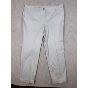k64.‎ Talbots 18W Straight-Leg Chino Pants Light Beige Stone Cotton Stretch